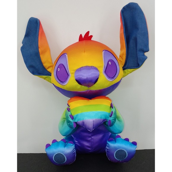 Disney Other - Disney Store Pride Collection Stitch 12" Plush Rainbow Heart Lilo & Stitch